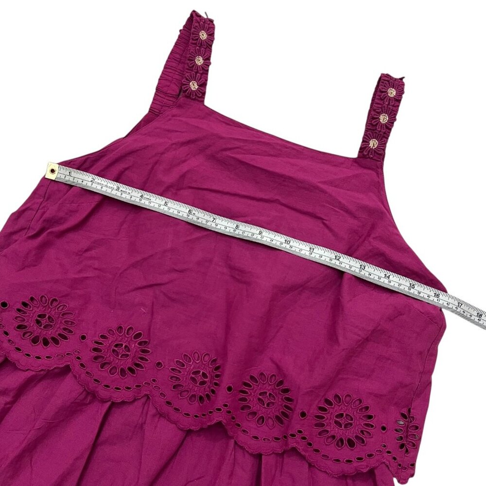 Scotch & Soda Girls Park in Bloom Layered Eyelet Dress Purple 14 Cottagecore - Picture 13 of 16